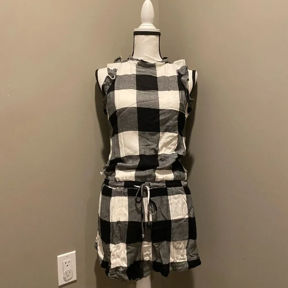 Anthropologie Cloth & Stone checkered gingham romper - Picture 2 of 15